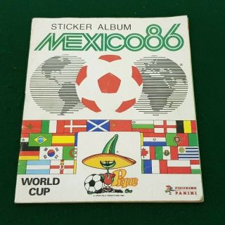 Incomplete Vintage Panini Mexico 86 World Cup Football Sticker Album 88/427