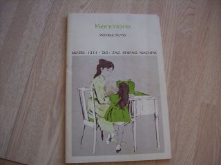 Vintage Sears Kenmore Instruction Book For Zig Zag Sewing Machine - Model 1211