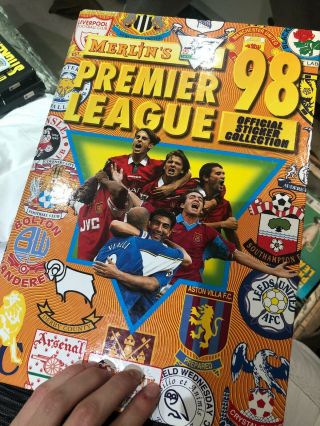 Merlins Fullycomplete Football Premier League Sticker Book 98 &kick Off 98