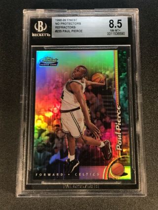 Paul Pierce 1998 Topps Finest 235 No Protector Refractor Rookie Rc Bgs 8.  5