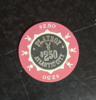 Vintage Playboy Hotel Casino Chip Atlantic City - $2.  50 Chip