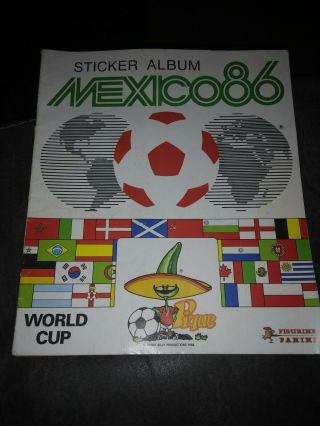 Panini Mexico 86 World Cup Album - Not Complete - 74 Stickers Only - Good