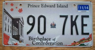 2014 Prince Edward Island Canada License Plate 907ke Birthplace Of Confederation