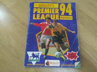 Merlin 1994 Premier League Sticker Album Complete