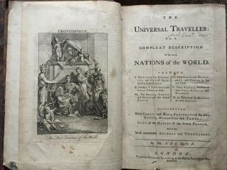 1752 The Universal Traveller In 2v - 222 Engraved Plates (inc 22 Maps) - Folios