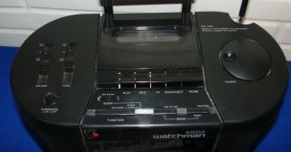 vintage SONY FD - 555 MEGA Watchman B & W TELEVISION TV Cassette PLAYER RADIO 3