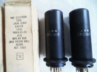 (2) Nos Rca Jan - Crc 1619 Transmitting Beam Power Amplifier Tube