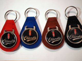 Oldsmobile Keychain,  Suede Leather Key Chain,  Choice Of (1) K/c,  Pick Color