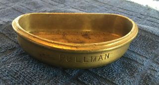 Brass Pullman Ash Tray To Be Attached To The Side Wall Of A Sleeper?