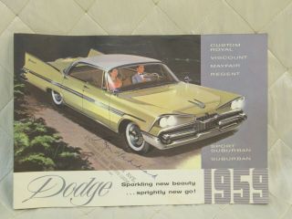 Dodge Cars 1959 Sales Brochure Suburban Viscount Mayfair Regent Custom Royal