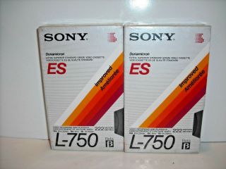 Sony Es/l - 750 Beta Tapes Packages 2 Pack Bundle