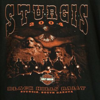 Harley Davidson Sturgis 2xl Tshirt J&l Sioux Falls Black Hills Rally 2004