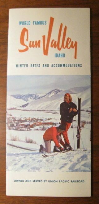 1963 Union Pacific Railroad Travel Brochure Sun Valley Idaho Ski Resort