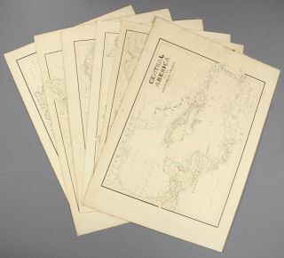 19th Century | Six Manuscript Maps | Finely Detailed | Central America Oceania