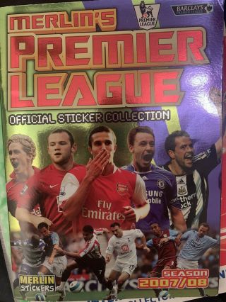 Merlins Premier League Sticker Album 2001/08 Complete