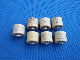 Rf Hv Ceramic Doorknob Capacitor Crl 500pf 5000v 5kv Made In Usa