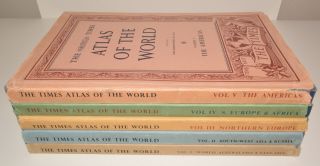 The Times Atlas Of The World - Mid - Century Edition Hb Dj Five Volume Set