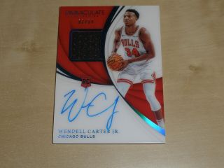 2018 - 19 Immaculate Jersey Number Rookie Rc Patch Auto Rpa Wendell Carter Jr 2/34