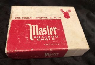 Vtg Master Billiard Chalk Chicago Deer Head Sportcraft
