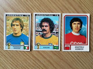3 X Panini - Argentina 1978 World Cup Stickers