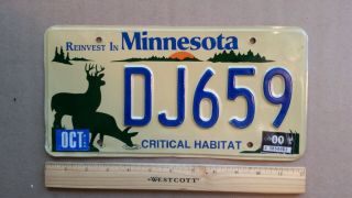 License Plate,  Reinvest In Minnesota,  Critical Habitat,  Deer,  Dj 659
