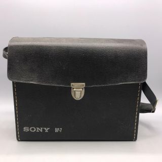 Vintage Sony Bp - 7 Eveready Battery For Portable Television Leather Case Only