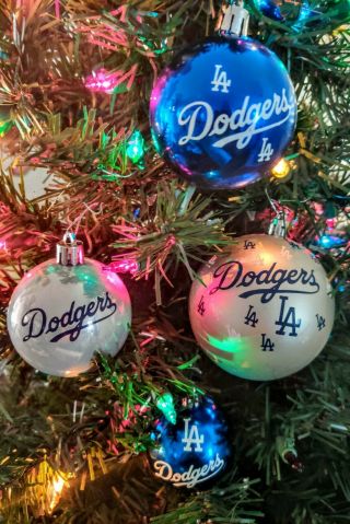 115 Blue La Dodgers Vinyl Stickers For Making Your Own Christmas Ornaments