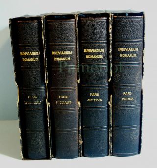 Set 4 Breviarium Romanum,  Roman Breviary,  With Each Case,  Rel: Mame,  100 Latin