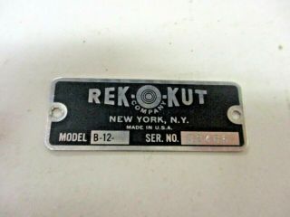 Rek O Kut Model B - 12 Badge