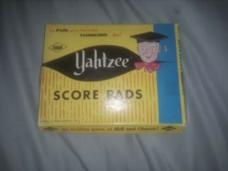 Vintage 1956 Yahtzee Score Pads Sheets 3 Pads Es Lowe Usa Replacement