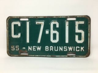 Vintage 1955 Brunswick Commercial Truck License Plate