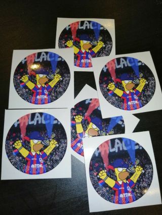 X5 Cpfc Stickers 60mm Crystal Palace Football Club