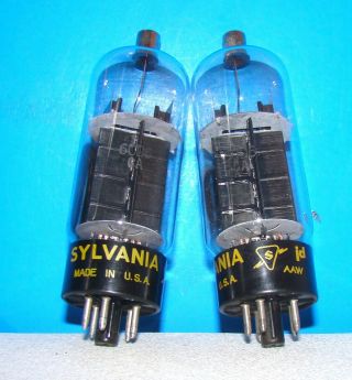 6cd6ga Sylvania Vintage Amplifier Electron Audio Vacuum Tubes 2 Valves 6cd6g