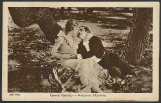Greta Garbo – Antonio Moreno Vintage Real Photo Postcard Ross Verlag