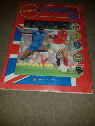 1986 Panini Football Sticker Album Part Full
