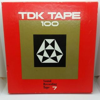 Vintage Tdk 100 - 7 370m (1200 Ft) Sound Recording Reel - To - Reel Tape 7 " Japan