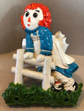 1977 Vintage Raggedy Ann & Andy - Plastic Wall Hangings Ann Only Bobbs Merrill