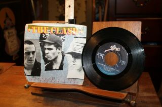 Vintage 45 Rpm Record 7 " The Clash Should I Stay Or Should I Go Picture Sleeve
