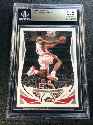 Lebron James 2004 Topps 23 Second Year Card Bgs 9.  5 Cavaliers Lakers Nba