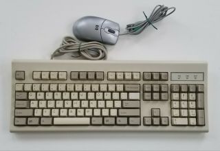 Vintage Microsoft Kbd - Win95 Wired Keyboard Plus Hp Mo15k Mouse