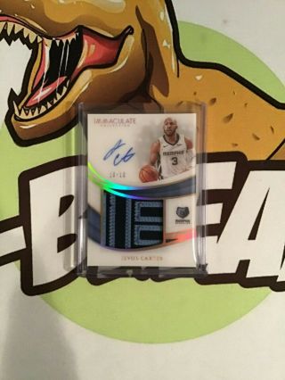 2018 - 19 Immaculate Basketball Jevon Carter Patch Auto 10/10 Grizzlies Rc