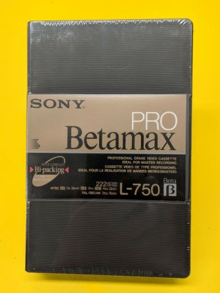 Sony L - 750 Pro Betamax Blank Tape Factory -