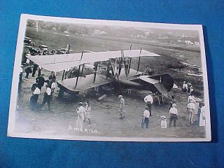 Early 20thc Glenn Curtiss,  Flying Boat Bi Plane America Real Photo Postcard 7