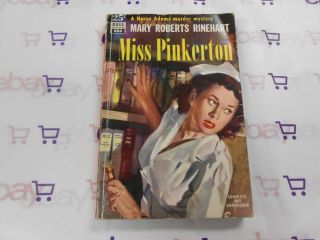Miss Pinkerton By Mary Roberts Rinehart (dell 494,  Pb) Vintage Mapback