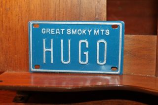 Vintage 1970s Tn Bicycle License Plate Great Smoky Mountains Mts Hugo