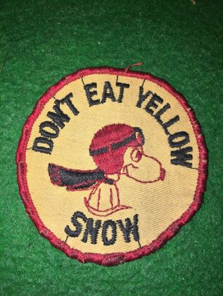 Vintage Snoopy Embroidered Patch " Don 