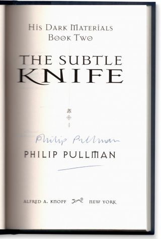 The Subtle Knife - Signed By Philip Pullman - First Edition - His Dark Materials