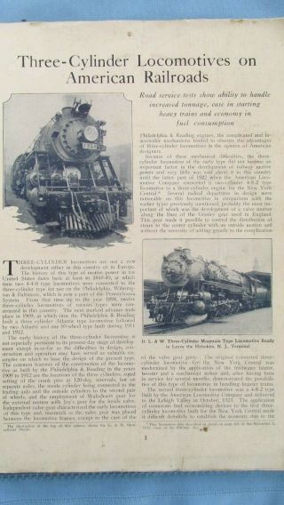 1925 Three Cylinder Locomotives On American Railroads Book - Photos - Illustrations 3