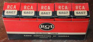 5 Pack Vintage Rca 6ag7 Nos/new Old Stock Electron Tubes