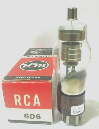 1 Rca 6d6 Vacuum Tube / Nos On Calibrated Tv 7
